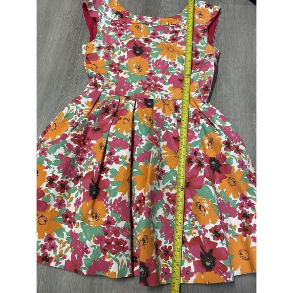 3/$30 Zara Mod 60s Floral Spring Easter Dress Fitted, Cap Sleeve - Picture 11 of 14